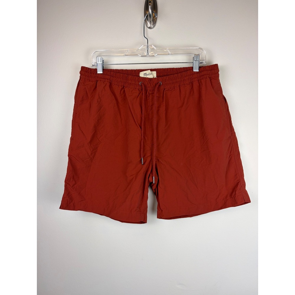 Madewell Everywhere Shorts Large Rust Orange Ripstop AM136 Drawstring Outdoor